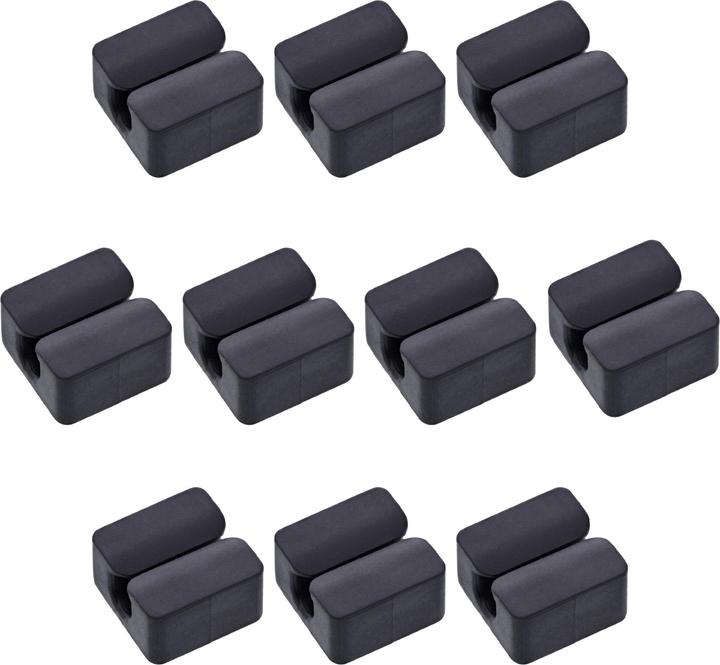 InLine 10er Pack ® Kabelclip, 1-fach, selbstklebend, schwarz