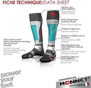 Actual product image Monnet GelProtech wool ski socks incl. gel insert (35 - 36)