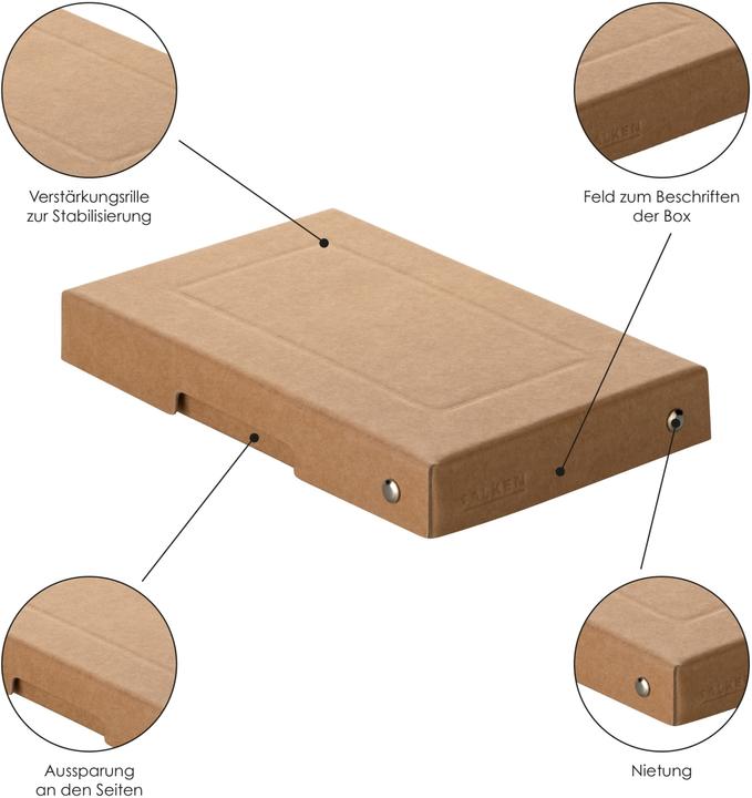 Actual product image Falken PURE Box Nature A6 25 mm filling height natron brown (A6)