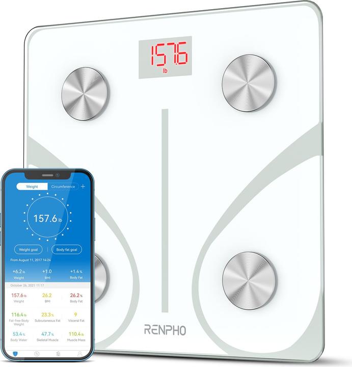 Actual product image Renpho Bluetooth Digital Bathroom Scale White