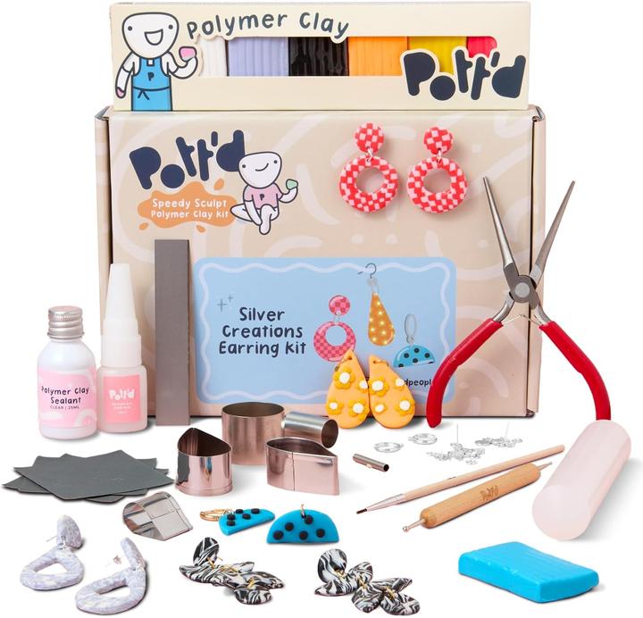Image du produit Pott'd Polymer Clay Ohrring-Bastelset