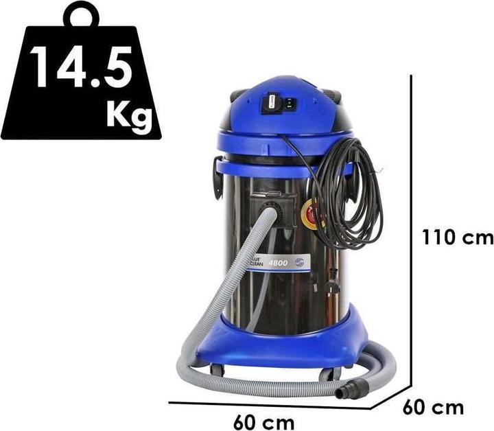 Image du produit Annovi Reverberi Annovi et Reverberi 4800 Cuve d'aspirateur 37LitresTambour en acier inoxydable 1400 W (Aspirateur eau et poussière)
