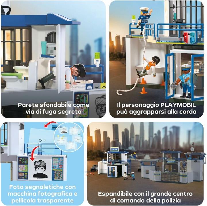 Immagine prodotto Playmobil Stazione di polizia con sala di ricerca (71874, Playmobil Eroi d'azione)