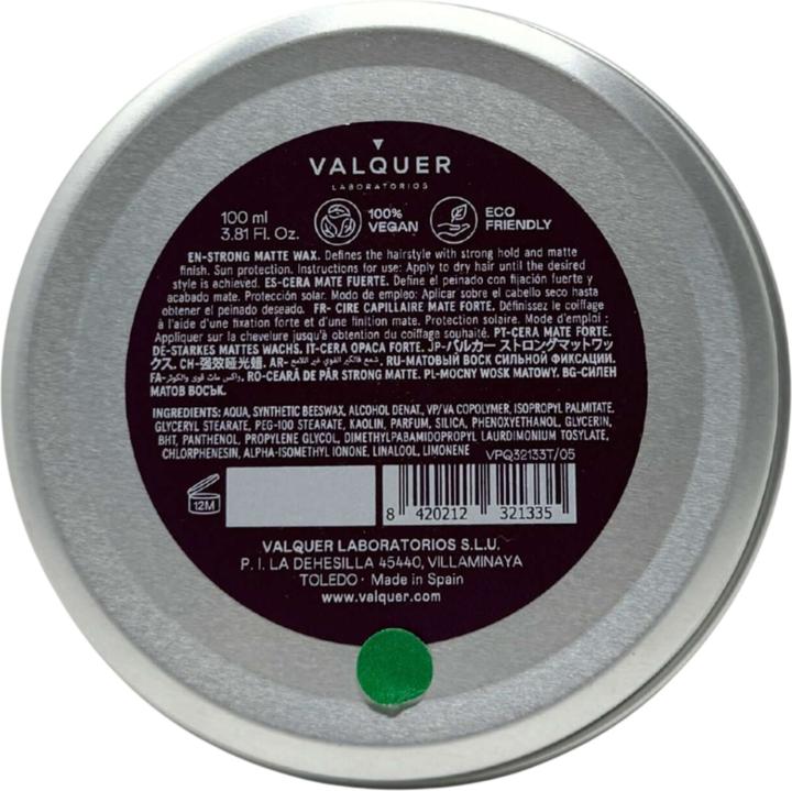 Immagine prodotto Valquer Cera opaca forte 100ml (Cera per capelli, 100 ml)