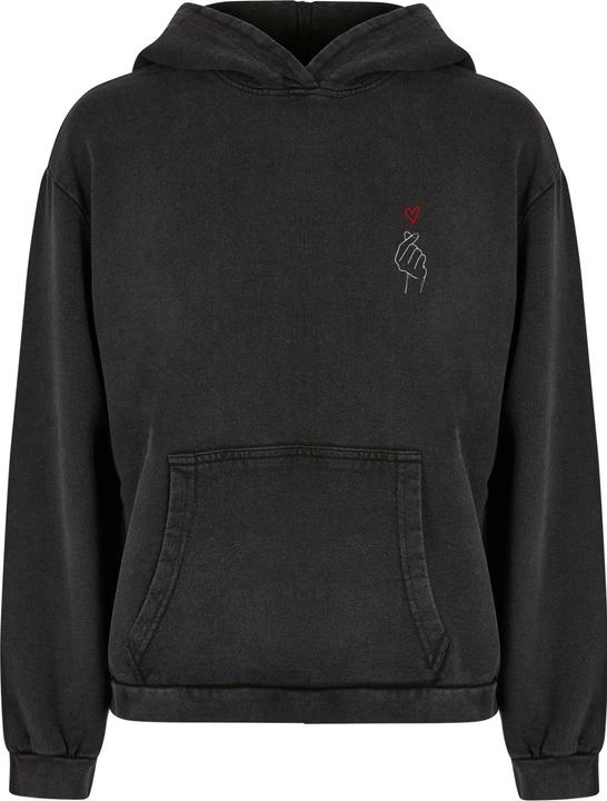 Image du produit Merchcode Ladies K Heart Acid Washed Oversized Hoody - 187683 (L)