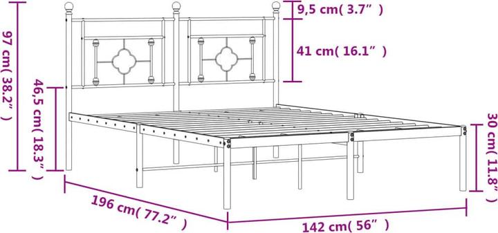 Image du produit vidaXL Bettgestell (135 x 190 cm)