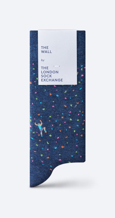 The London Sock Exchange Herren Baumwollsocken - Kletterwand Blau (41 - 47)