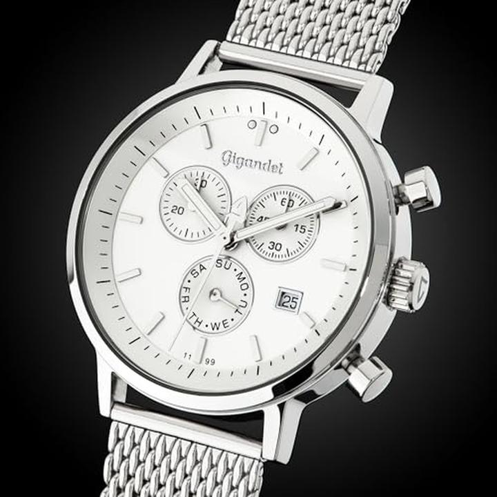Image du produit Gigandet Élégant unisexe analogique à mouvement quartz japonais, verre minéral anti-reflet, étanche 50 m