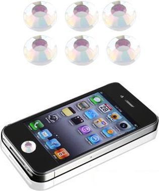Produktbild Hermex Glitzer Home Button Deko Strass Steine selbstklebend - Transparent