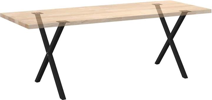 Produktbild vidaXL Esstischbeine X-Form 2 Stk. Schwarz 70x(72-73) cm Stahl Tischbein