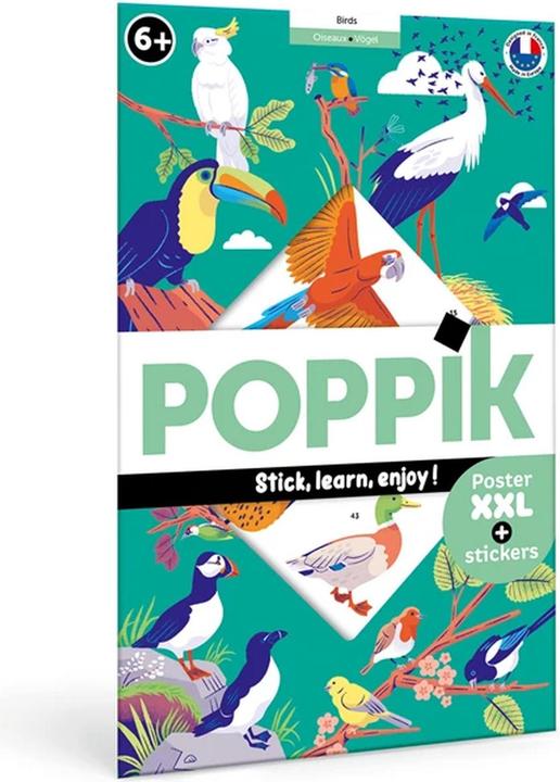 Produktbild Poppik Sticker Lernposter Vögel (45 Sticker)