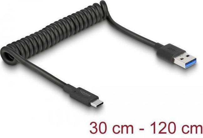 Actual product image Delock USB 3.1 Gen 2 coiled cable (1.20 m, USB 3.1)