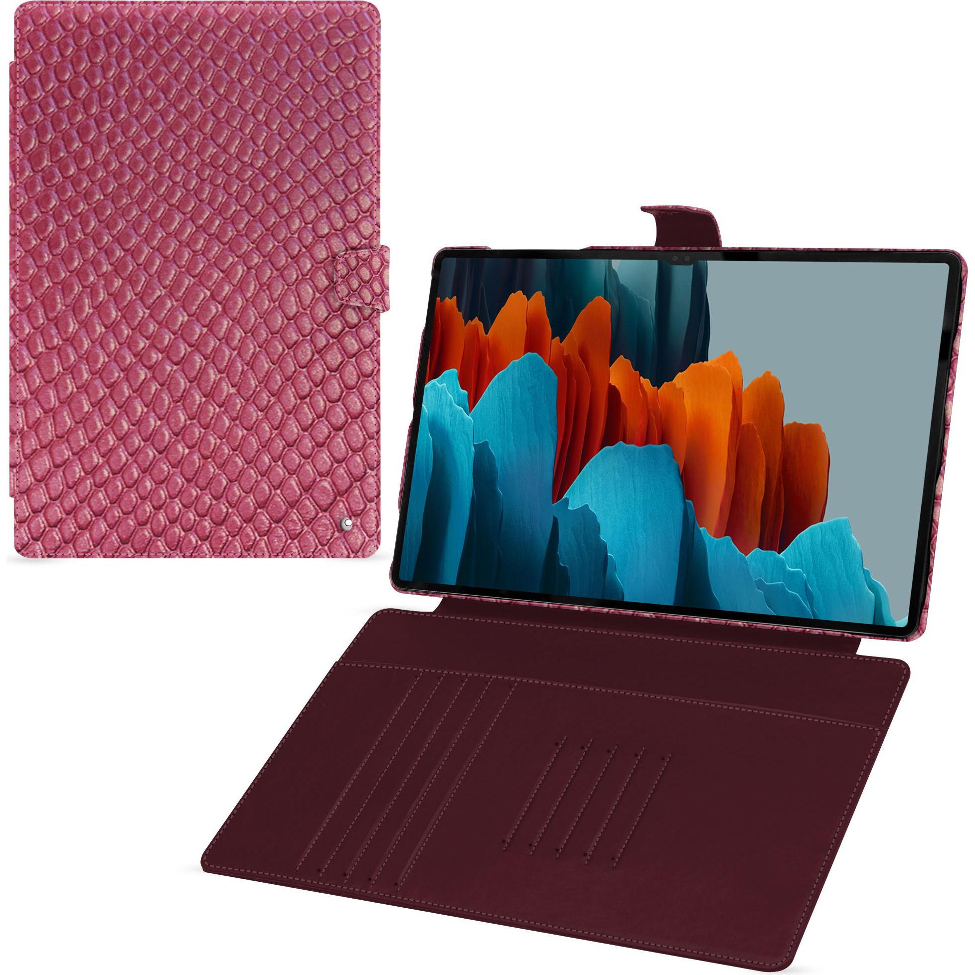 Thumbnail - Noreve Lederschutzhülle Samsung Galaxy Tab S9 Ultra (Galaxy Tab S9 Ultra), Tablet Hülle, Rosa