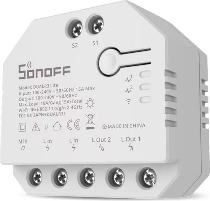 Actual product image Sonoff WiFi shutter actuator DUALR3Lite (Switch actuator)
