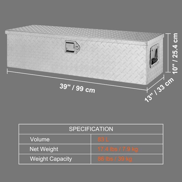 Actual product image Vevor Top Mount Truck Tool Box