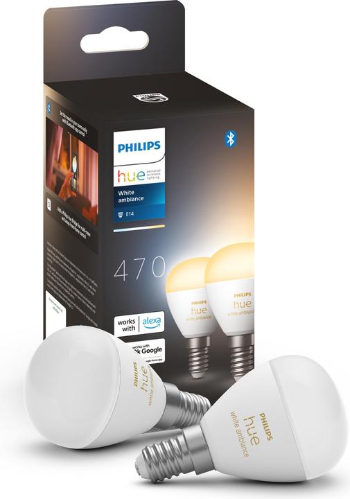 Produktbild Philips Hue White Ambiance Luster (E14, 470 lm, 2x)