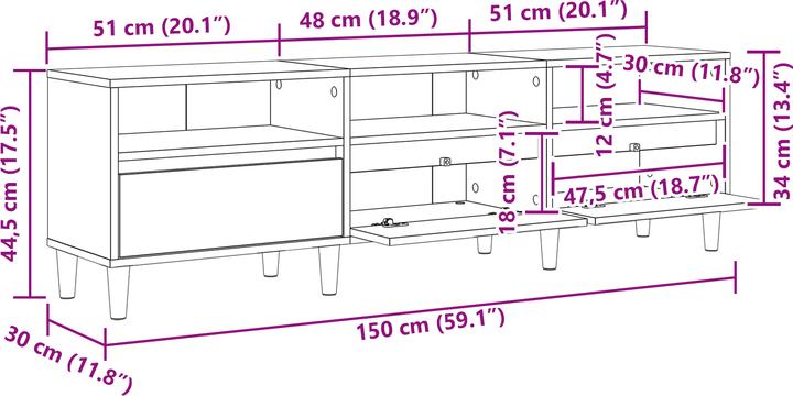 Immagine prodotto vidaXL TV-Schränk (30 x 30 x 45 cm)