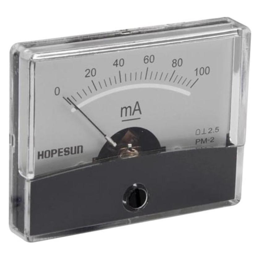 Hopesun, Multimeter, Analog Installatiemeter 100 Ma Dc / 60 X 47 Mm
