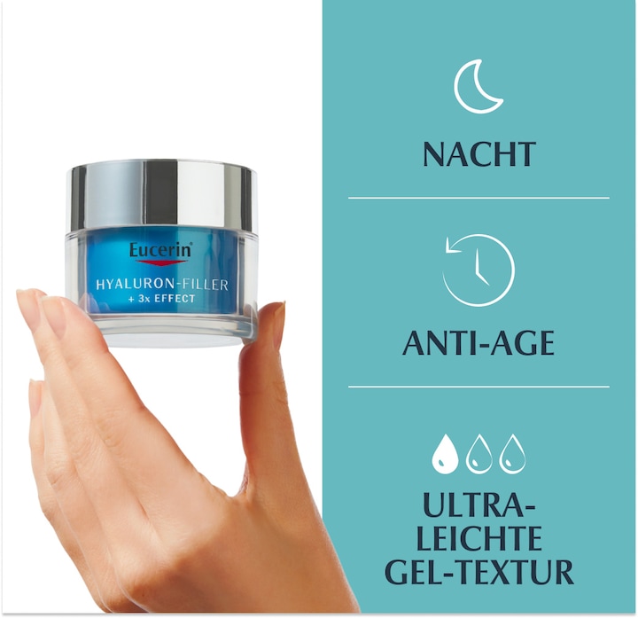 Produktbild Eucerin HYALURON-FILLER + 3x EFFECT Feuchtigkeits-Booster Nacht (50 ml, Nachtcreme)