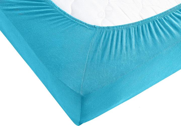 Actual product image Casativo Children's fitted sheet, 100% cotton, turquoise, 60 x 120 - 70 x 140 cm (60 x 120 - 70 x 140 cm)