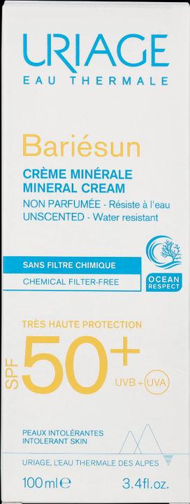 Energy Label Uriage BariÃ©sun Mineral Cream (Sun cream face, SPF 50, 100 ml)