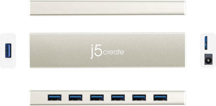 Produktbild j5Create USB 3.0 Type-C Hub (USB-C, 7 Ports)