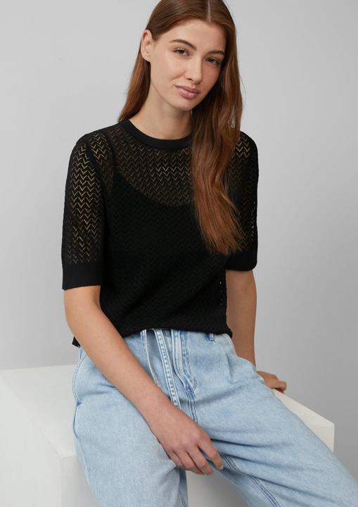 Immagine prodotto S.Oliver Strickpullover Transparenter Feinstrickpullover mit Lochmuster aus Viskosemix (44)