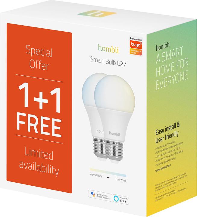 Produktbild Hombli Smart (E27, 9 W, 800 lm, 2 x, F)