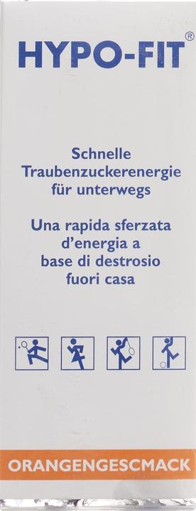 Valeurs nutritives et ingrédients Hypo-Fit Sucre liquide orange (260 g)