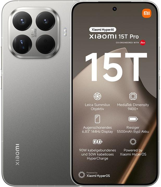 Xiaomi 15T Pro (512 GB, Grey, 6.83", Dual SIM, 5G)