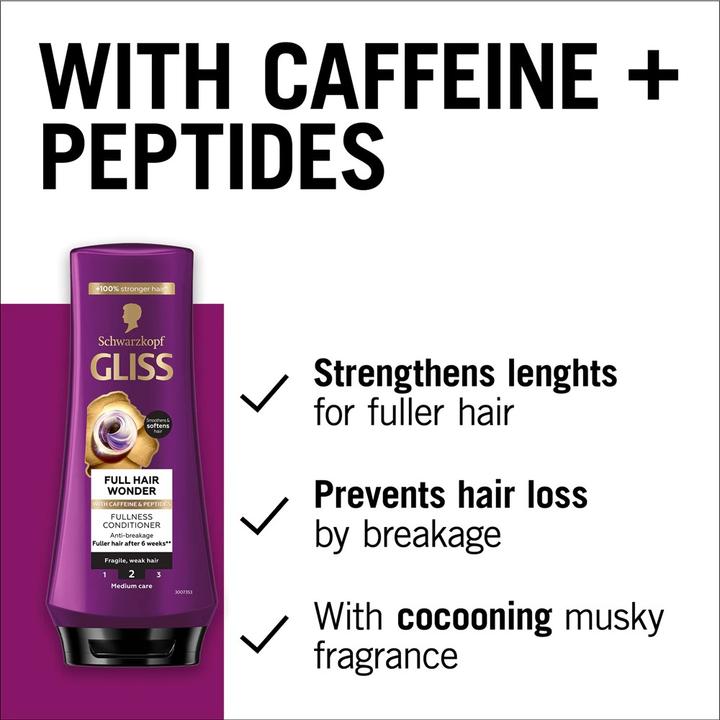 Actual product image Schwarzkopf GLISS Full Hair Wonder odżywka do włosów 200ml (200 ml)