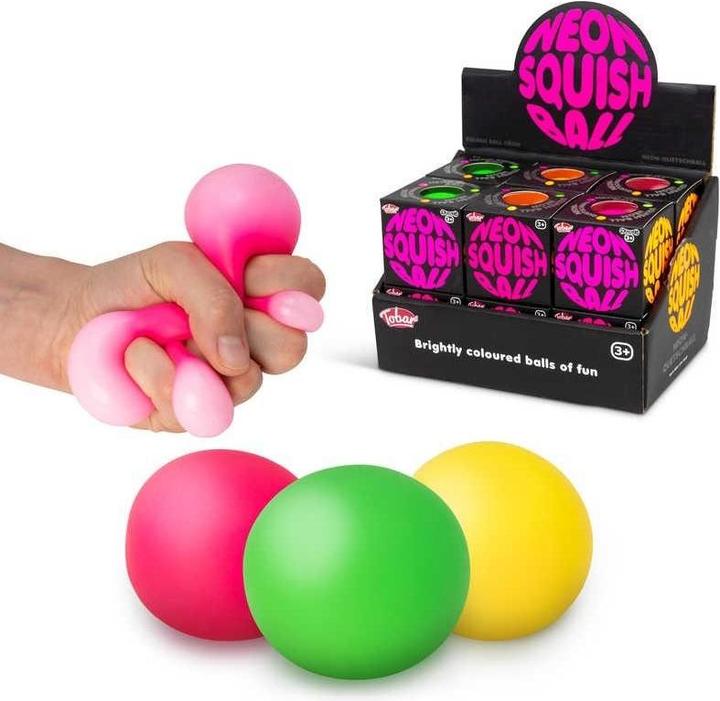 Actual product image Tobar TOB Neon Colour Change Squish Ball, ast