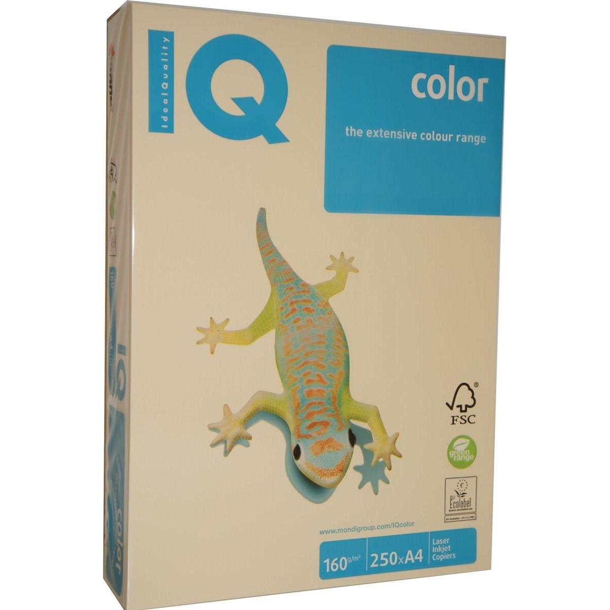 IQ, Kopierpapier, Kopierpapier 160 g/m², A4, 250 Blatt, Pastell (160 g/m², 250 x, A4)