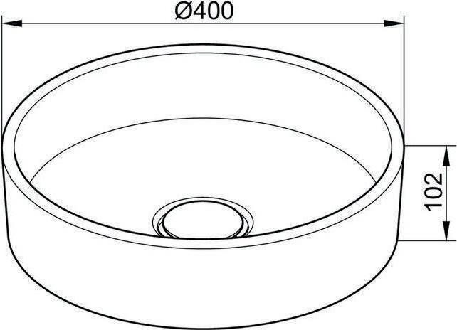 Produktbild Keuco Keramik-Waschtisch X-LINE d= 400mm o HL-boh we (400 mm, 400 mm)