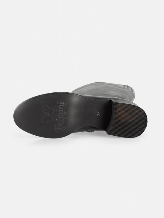 Actual product image Felmini MIRA D946 Stylish high boots with a low heel, made from genuine soft black leather. (37)