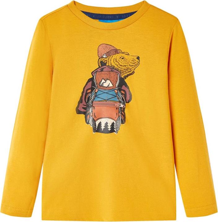 Produktbild VidaXL Kinder-Langarmshirt Ocker 140,Material: 100 (140)
