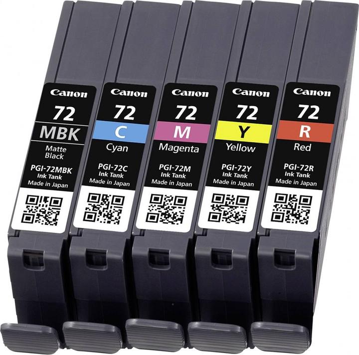 Actual product image Canon Pgi-72 (M, C, R, Y, MBK)