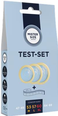 Produktbild Mister Size Pure Feel Test Set - Condoms 53, 57, 60 mm - 3 Pieces - ES/PT/EN (3 Stk.)