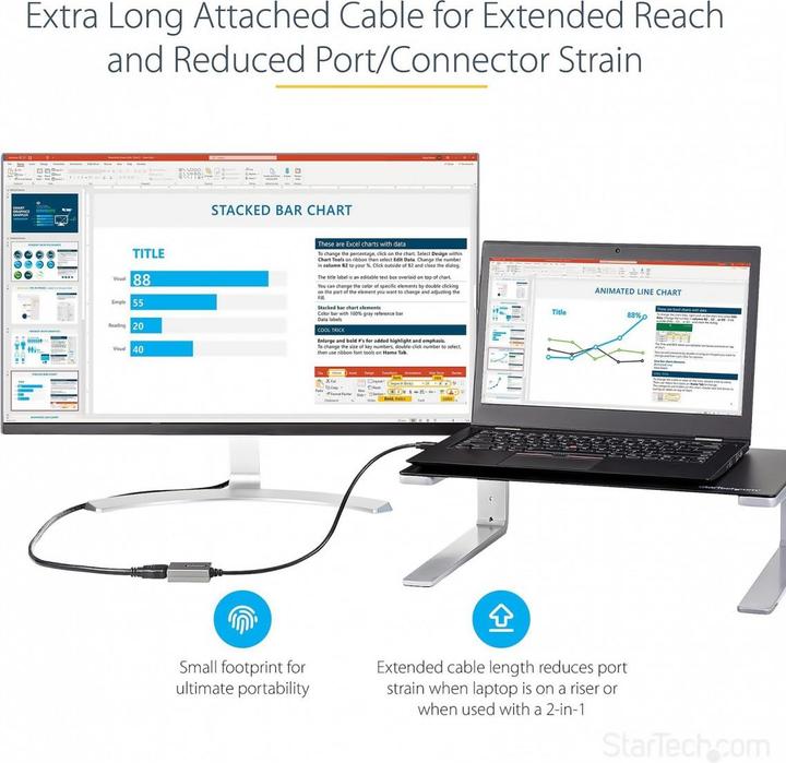 Produktbild StarTech .com Mini DisplayPort auf HDMI Adapter (Mini DP, HDMI, 38.70 cm)