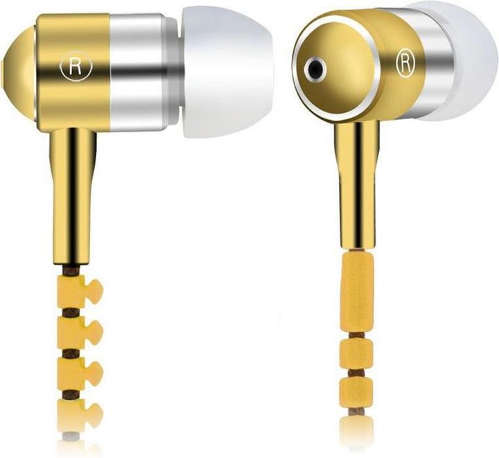 Immagine prodotto Hermex In Ear ZIPPER Cuffie con telecomando ORO GIALLO (Cablato)