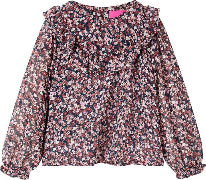 Immagine prodotto VidaXL Camicetta da bambino a maniche lunghe rosa scuro 116,Materiale: 100 (116)