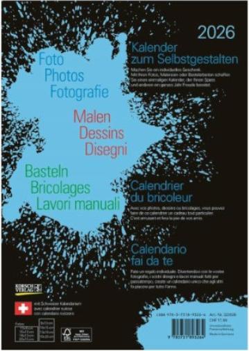 Immagine prodotto Bastelkalender schwarz (A4)