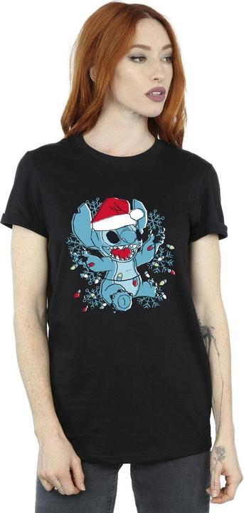 Immagine prodotto Disney Lilo And Stitch Christmas Lights Sketch Maglietta Ampia Donna (XL)