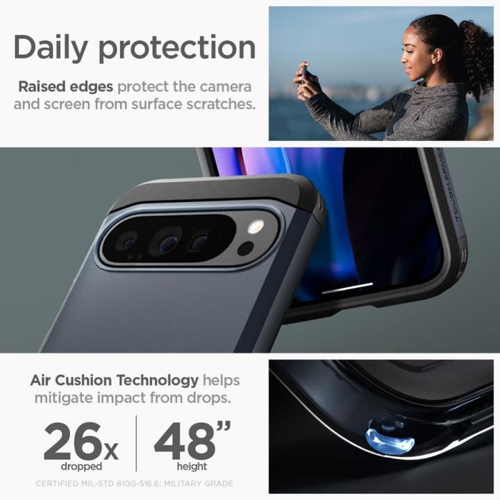 Actual product image Spigen Tough Armor Case for Google Pixel 9 Pro XL Metallic Slate (Google Pixel 9 Pro XL)