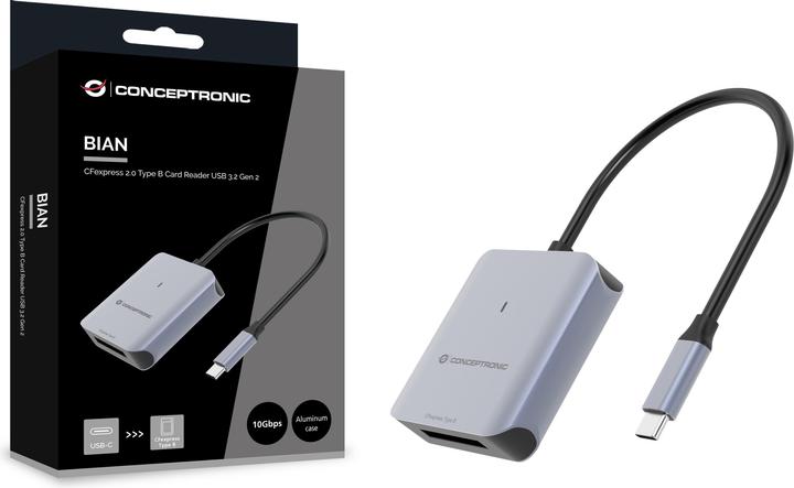 Productafbeelding Conceptronic Kaartlezer USB 3.2 Gen2 Type-B CFEXPRESS 2.0 bw (USB 3.2 Gen 2)