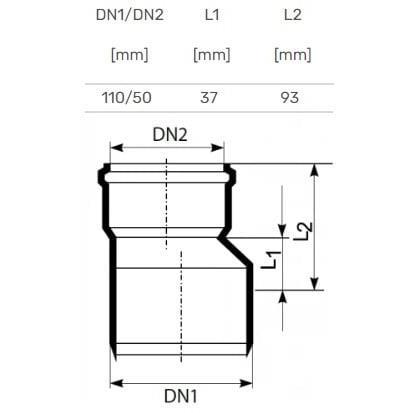 Thumbnail - Magnaplast, Zubehör Sanitärinstallation, REDUCER INTERNAL D110/50 PP ULTRA