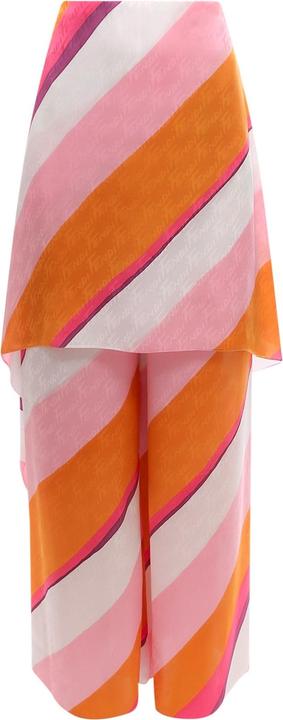 Actual product image Fendi Ff Color-Block Draped Trousers (42)