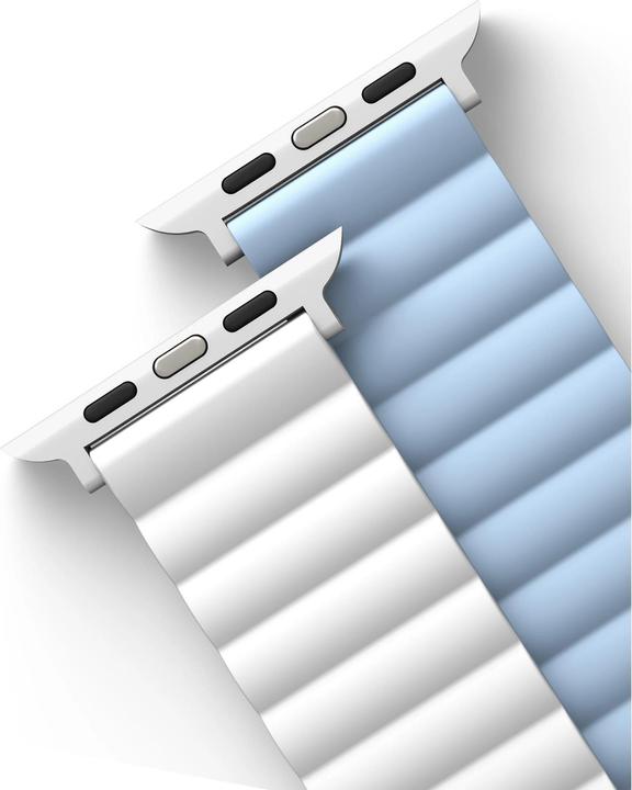 Produktbild Uniq pasek Revix Apple Watch Series 1/2/3/4/5/6/7/8/SE/SE2 38/40/41mm. Reversible Magnetic biały-nie (41 mm, 38 mm, 40 mm, Silikon, Edelstahl)