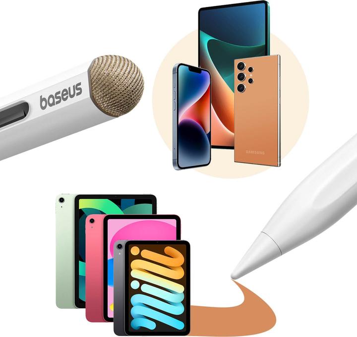 Produktbild Baseus Stylus Smooth Writing Series with LED indicators active/passive version (White)