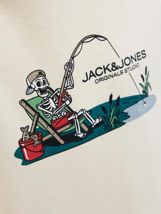 Actual product image Jack & Jones Jorskull Nature Sweat Hood Sn Jnr (176)